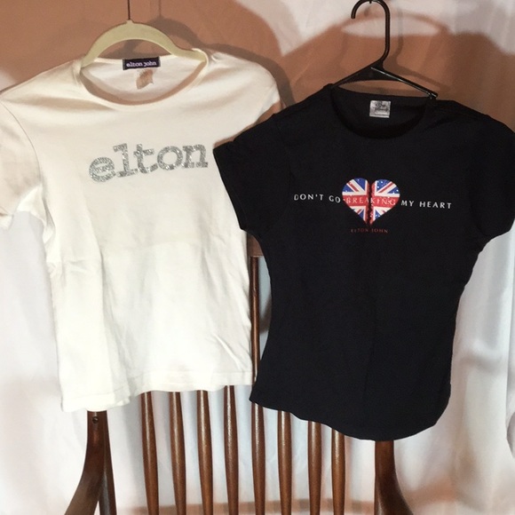 Elton John Tops - Two Elton John Tops From Las Vegas Show